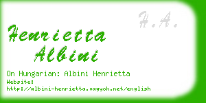 henrietta albini business card